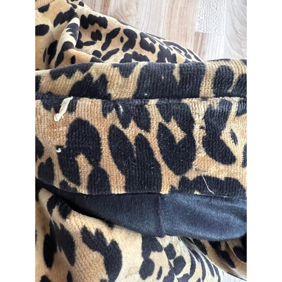 Vintage Women's Leopard Cheetah Print Plush Medium Length Over Coat Size Medium - Picture 14 of 16